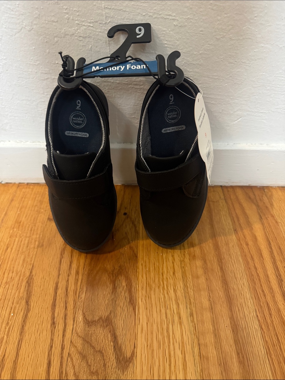 wonder nation Kids Memory Foam Slip-On Sneakers - Black